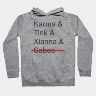 Tabletop Squadron Characters- Dark Text Hoodie